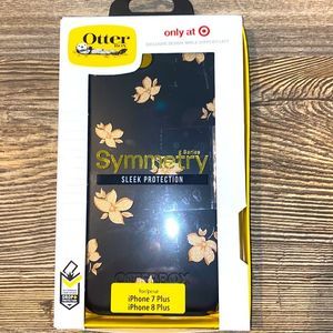Otterbox Apple iPhone 8 Plus 7 Plus Symmetry Phone Case - Gold Flowers, New R